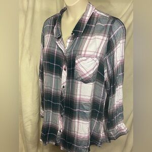 Terra & Sky size 4X women's lightweight flannel shirt.
